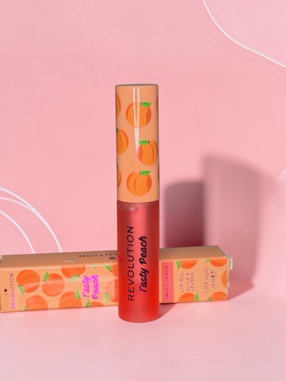 I Heart Revolution Tasty Peach Lip Oil Sweet Peach 3-Pc Set Vegan NIB Sealed